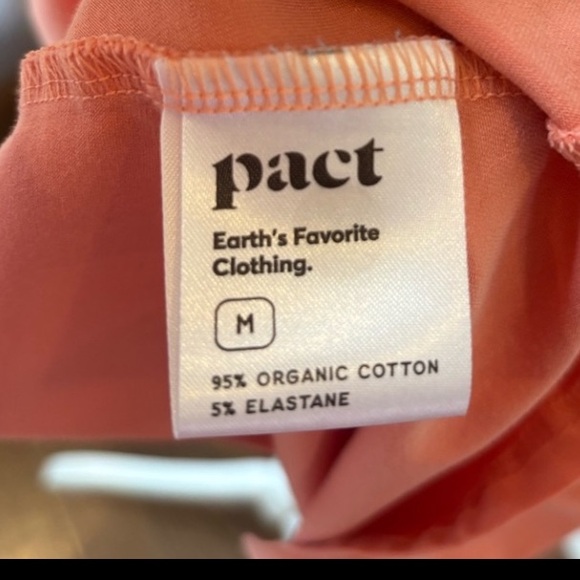 Pact Organic Striped/Salmon Fit & Flare Cross-Strap Sun Dress. Women’s Sz-M EUC - Picture 11 of 12